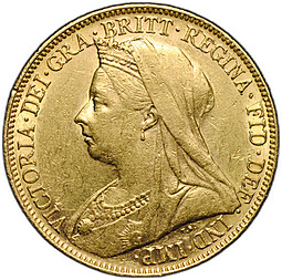 Монета 1 соверен (фунт) 1899 Великобритания