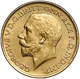 Монета 1 соверен (фунт) 1911 Великобритания