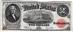 Банкнота 2 доллара 1917 США