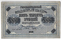Банкнота 5000 рублей 1918 Метц
