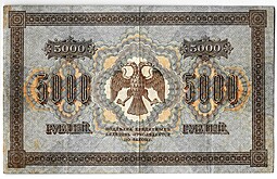Банкнота 5000 рублей 1918 Метц