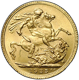 Монета 1 соверен (фунт) 1925 SA Британская южная Африка ЮАР