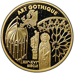 Монета 655,957 франков 1999 Стили Европы - Готика Франция