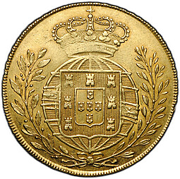 Монета Песа (6400 рейс) 1822 Лиссабон Португалия