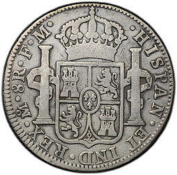 Монета 8 реалов 1794 Mo Мексика