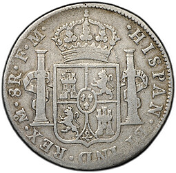 Монета 8 реалов 1797 Mo Мексика