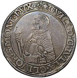 Монета 1 талер 1572 Вильгельм V Юлих-Клеве-Берг Германия Священная Римская Империя