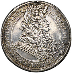 Монета 1 талер 1696 Леопольд I Венгрия