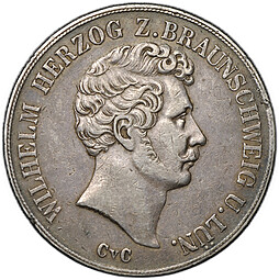 Монета 2 талера - 3 1/2 гульдена 1849 Брауншвейг