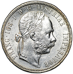 Монета 1 флорин 1879 Австрия