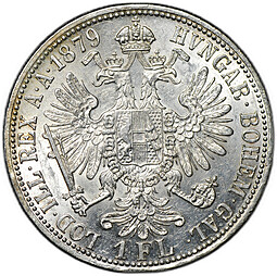 Монета 1 флорин 1879 Австрия
