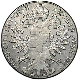 Монета 1 талер 1780 SF Мария Терезия рестрайк Австрия